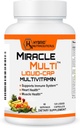 MiracleMulti Liquid Multivitamine Capsules voor mannen en vrouwen - Complete Whole Food Blend Dagelijkse Vitamine & Mineraal Supplement met CoQ10, B12, 42 Superfood Enzyme - 120 Softgels