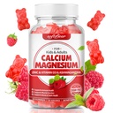 softbear Calcium Magnesium Zinc Gummies for Women, Calcium Magnesium Supplement with Vitamin D3 for Bone Strength, Vegan/Sugar-Free, Raspberry Flavor 60 Count