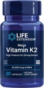 Lebensverlängerung Mega Vitamin K2 Hohe Potenz für starke Knochen, klinisch untersucht 45 mg K2 Dosierung, fördert gesunde Knochendichte, Glutenfrei, Non-GMO, 30 Kapseln