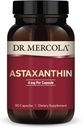 Mercola Organic Astaxanthin - 4 mg Astaxanthin - Antioxidatzaile indartsua - Mikroalgae Erauzketa Organikoa - Ez-GMO, Gluten-Free & Soy-Free - 90 kapsula (90 zerbitzatu)