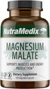 NutraMedix Magneziu Malate Suplimente de energie - Biodisponibil Magneziu pentru somn, Suport Imun şi Sănătate Comună - Vegan, Suplimente de magneziu non-GMO & Gluten-Free (120 Capsule vegetariene)