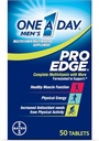 One A Day Men's Pro Edge Multivitamin, תוסף עם ויטמין A,C,D, E ו- Zinc for Immune Health Support and Magnesium for Healthy Muscle Function, 50 Count