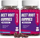 Bit Root Gummies, Beet Root Soft Chews with Beetroot, Grape Seed Extract & Beet Root Powder, Vegan, Non-GMO, 120 Count