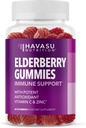 Sambucus Elderberry Gummies üçün - Vitamin C və nikel ilə Immune Support Supplement - Daily Defense üçün Formula - 60 Count, 1 ay Supply, Berry Flavor - Rahat Wellness