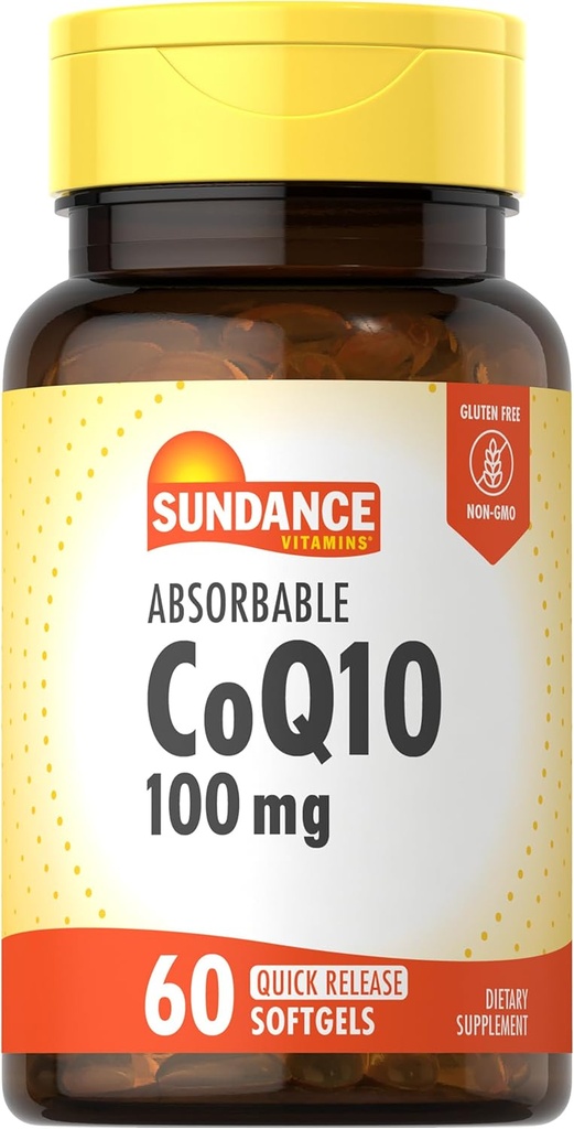 Sundance CoQ10 100mg | 60 Absorbable Softgels