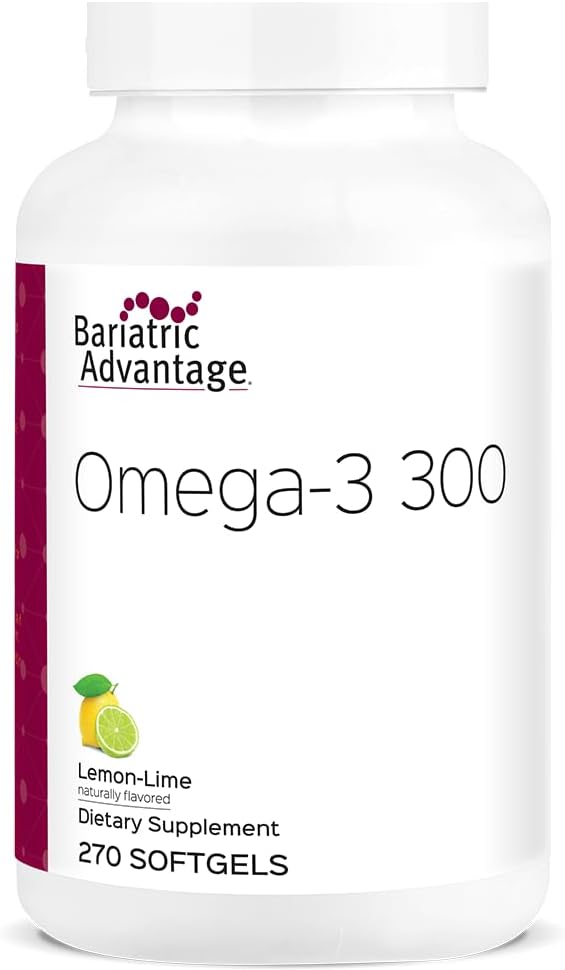 Gyermekgyógyászati előny Omega3 300 EPA DHA halolaj kapszula, koncentrált forrása zsírsavak fenntarthatóan Sourced Cold Water Fish - Lemon Lime, 270 Softgels