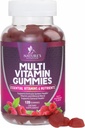 Multivitamin Gummier for voksen med vitaminer A, C, D, B12 - Gummy Multivitaminer for daglig ernæringsstøtte med vitaminer og mineraler for kvinner og menn, Naturens Multi VIT Vitamin - 120 Gummies