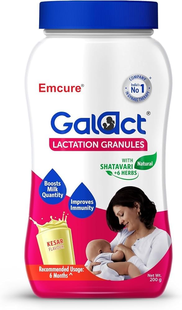 DKM Emcure Galact Granules - Suplemento de alimentación de mama – Aumentar el suministro de leche - Suplemento de lactancia - Elaichi Flavour – 200 g