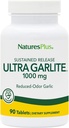 NaturesPlus Ultra Garlite 1000 mg - 90 tablet - Reduced-Odor Česnek - Nutriční podpora bezplatné radikální obrany a imunitního zdraví - Trvalé uvolnění - 90 Služeb