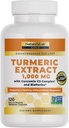Naturens Lab Turmeric Curcumin C3 Complex 1000mg - Turmeric Extract 1000mg & BioPerine 5mg Standardisert til 95%, fremmer kardiovaskulær, immun, felles, hud helse - 120 kapsler (60 dagers forsyning)
