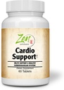 Zen papildai - Cardio Support Plus Antioksidantai, L- karnitinas, L- taurinas, su Coenzis Q10, Hawthorn, Horsechestnut, Cayenne, Vynuogių sėklos ir vitamino E, Skatina sveiką širdį 60- Tabs