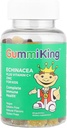Gummi King Echinacea Plus Vitamin-C Zinc Supplemento, Fragola/Limone/Orange/Grape/Cherry/Grapefruit, 60 Conte