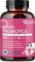 NATUREZA TARGET Mulheres vaginais Probióticos, 100 bilhões de UFC Probióticos & Prebióticos com Enzimas Digestivas, Cranberry & D-Mannose - Suporta equilíbrio de pH, Odor & Urinary Tract Saúde - 90 Cápsulas