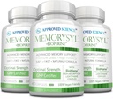 Aprobado Science MemorySyl - Memory Boosting Supplement - Mellorar o foco e a concentración - Protexer contra o declive cognitivo - coa mane e a bioperina do león - Oferta 3 meses - Vegan