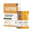 Verb Caffeinated Energy Bars Variety Pack - 2 вкусных аромата (26 г, упаковка 16) 110-калорийный вкусный низкокалорийный энергетический бар, веганский и клейковинный бесплатный закусочный на ходу с 80 мг зеленого чая кофеин