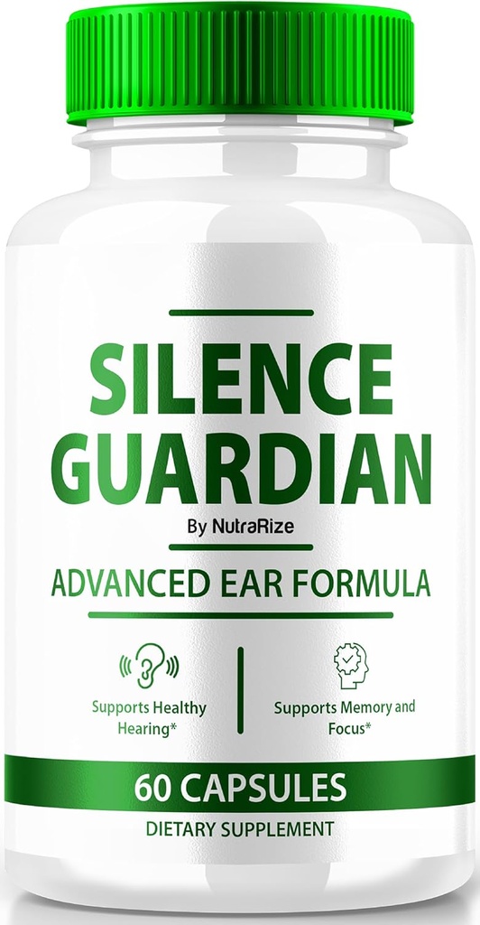 Silence Guardian - Advanced Ear Formula, 360ko entzumen-euskarriaren formula ofiziala, entzumen-osasuna, SilenceGuardian Review (60 kapsulak) mantentzeko osagai natural guztiak.