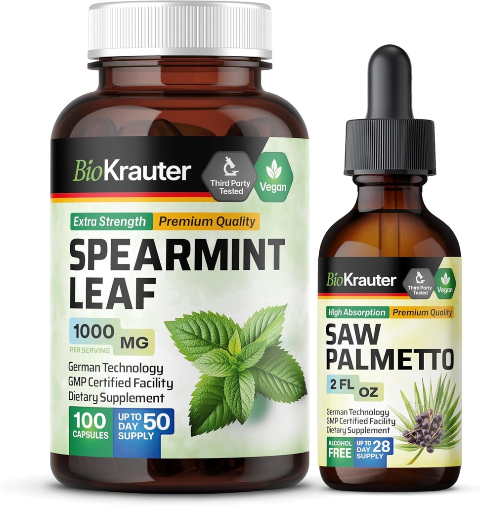 BIO KRAUTER Speramint 100 капсули и трион Palmetto Tincture 2 Fl. Oz.