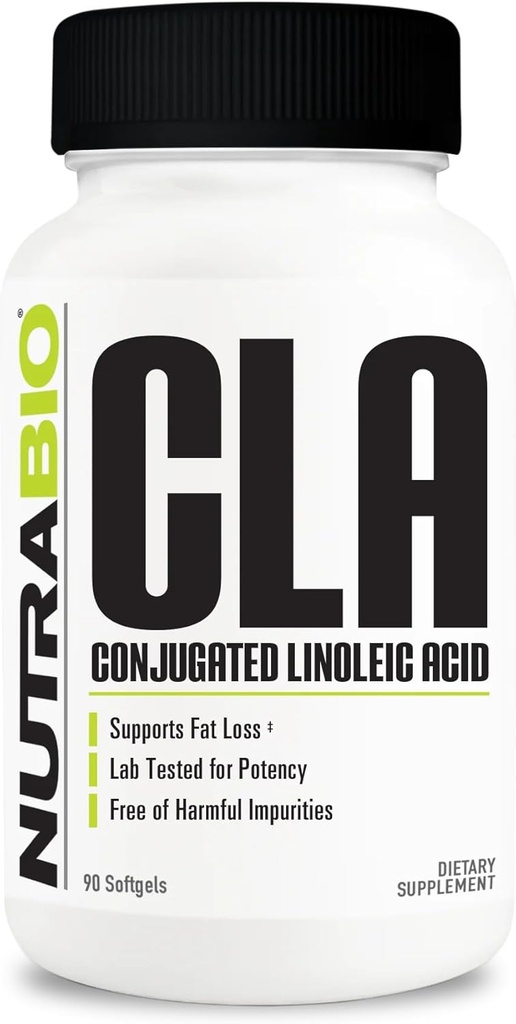 NutraBio CLA Підготовлений лінолеїновий кислота добавки, 800mg - 90 Softgels