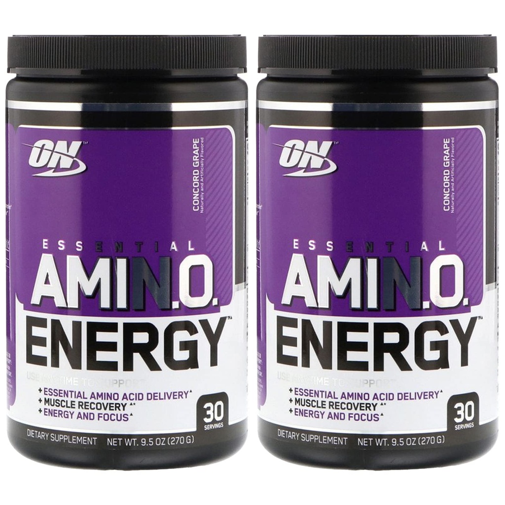 Optimum Nutrition, (2 Pack Essential Amin.O. Energy, Concord Grape, 9.5 oz (270 g)
