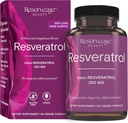 Reservering Skjønnhet Resveratrol 250 mg - Beste Trans-Resveratrol - Vegansk Antioksidant Supplement for Cellular & Heart Helse - Hjelper Sunn aldring & Immune Helse - 60 Grønnsaker Kapsler