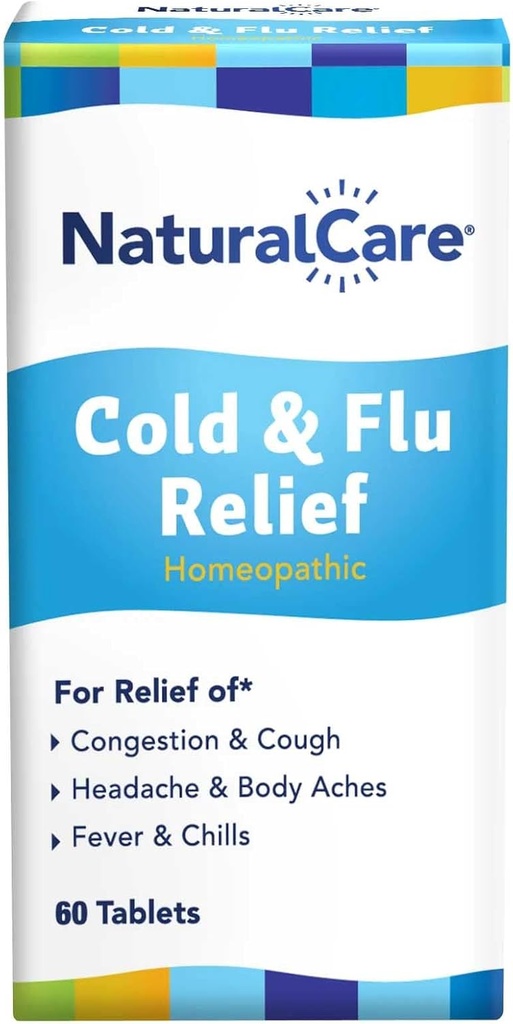 NaturalCare Cold & Flu Relief, Homeopátiás tabletta, 60ct