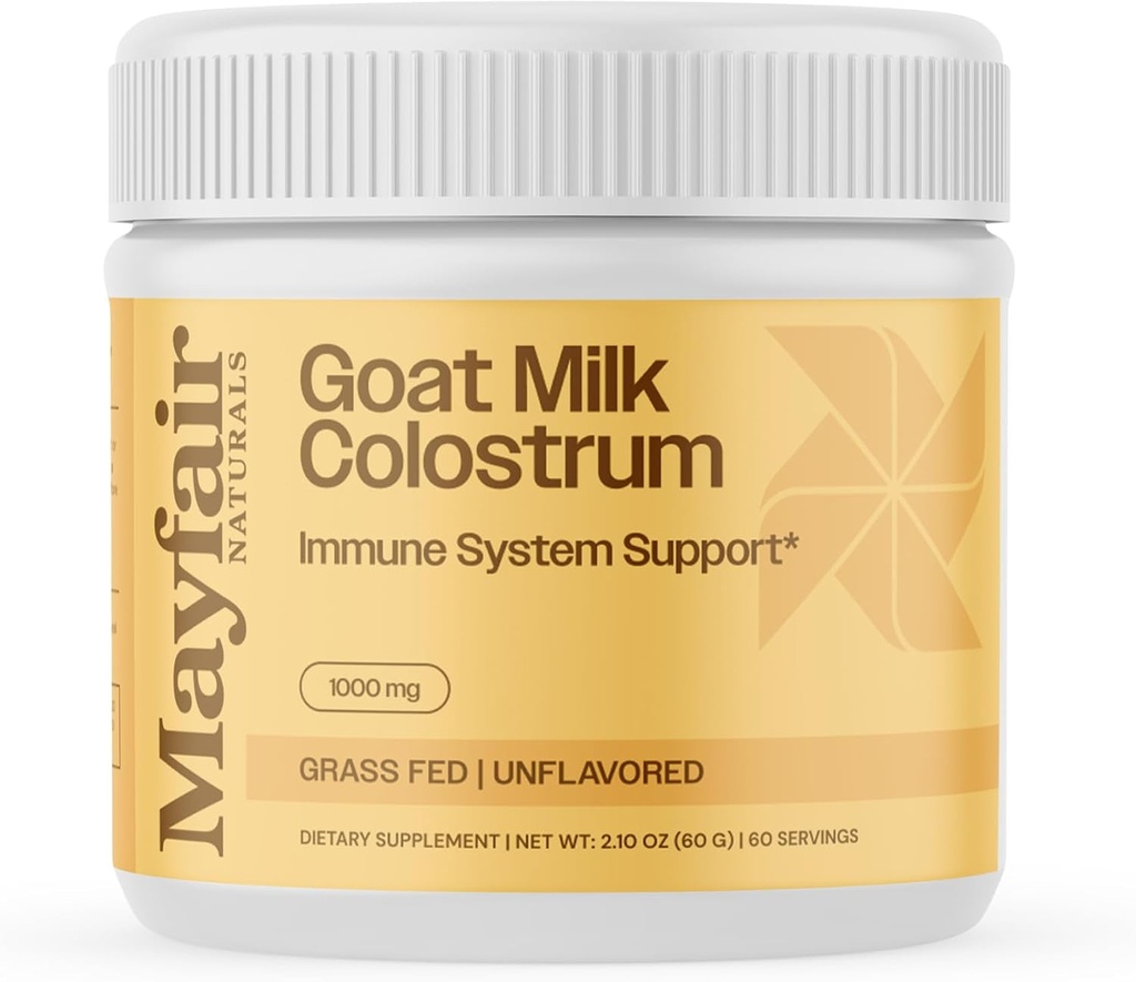 Polvere di colostrum del latte di capra, erba Fed, sistema immunitario naturale e il supporto della salute del fegato, 60 grammi