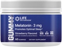 Life Extension Gummy Science ™ Melatonin (Strawberry), 3 mg, Optimální podpora spánku, Zdravý cirkadiánní rhythm, Cellular Defense, Gluten- Free, Non- GMO, Vegetarian, 60 Gummies