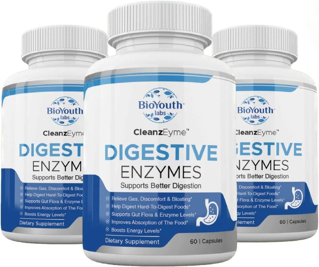 Phòng thí nghiệm tự nhiên Enzymes & Probiotic for bigs, 180 Capsules - hỗn hợp dinh dưỡng của Enzymes & Adpitic Provioction & editorive Health.