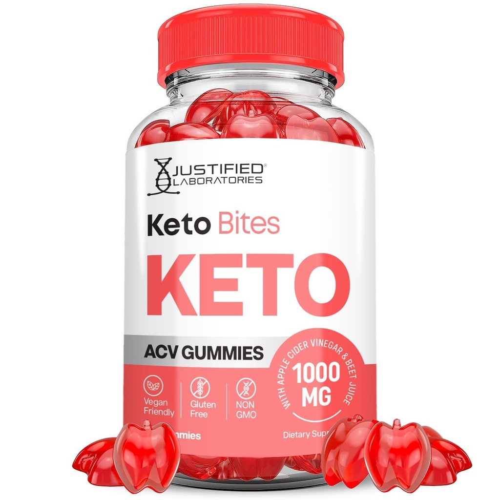 Keto Bites Keto ACV Gummies Advanced Formula 1000MG Keto Bites Keto Gummies Apple Cider Vinegar Formulated with Pomegranate Beet Juice Powder B12 Vegan Non GMO 60 Gummys