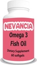 Omega-3 DHA&EPA、1200mg Omega-3、Ultra Potentの魚油高は、心と脳の健康、自然なレモン風味、60Softgelsを促進します