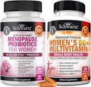 Supplément de ménopause probiotique BioSchwartz pour les femmes (2 mois d'approvisionnement) Plus multivitamine quotidienne pour les femmes de 50 ans et plus (1 mois d'approvisionnement)