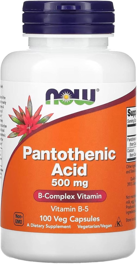 ACUM Alimente Acid pantotenic 500mg, 100 capsule (Pachet de 1)
