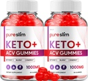 (2 Pack) Puro Slim Keto ACV Gummies - Fórmula avançada PureSlim Keto Plus ACV Gummies Apple Cider Vinagre Puro Slim ACV Gummies Suplemento dietético Avaliações Homens (120 Gummies)
