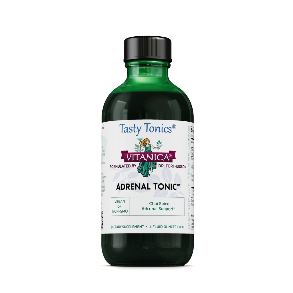 Vitanica - Adrenal Tonic, Adrenal Support, Vegetarian, 4 Ounce (Packaging May Vary)