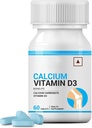 Calcium and Vitamin D3 Tablets for Men Women | Calcium Carbonate Supplement for Bone and Joint Support - 60 Tablets (Pack of 1, 60)