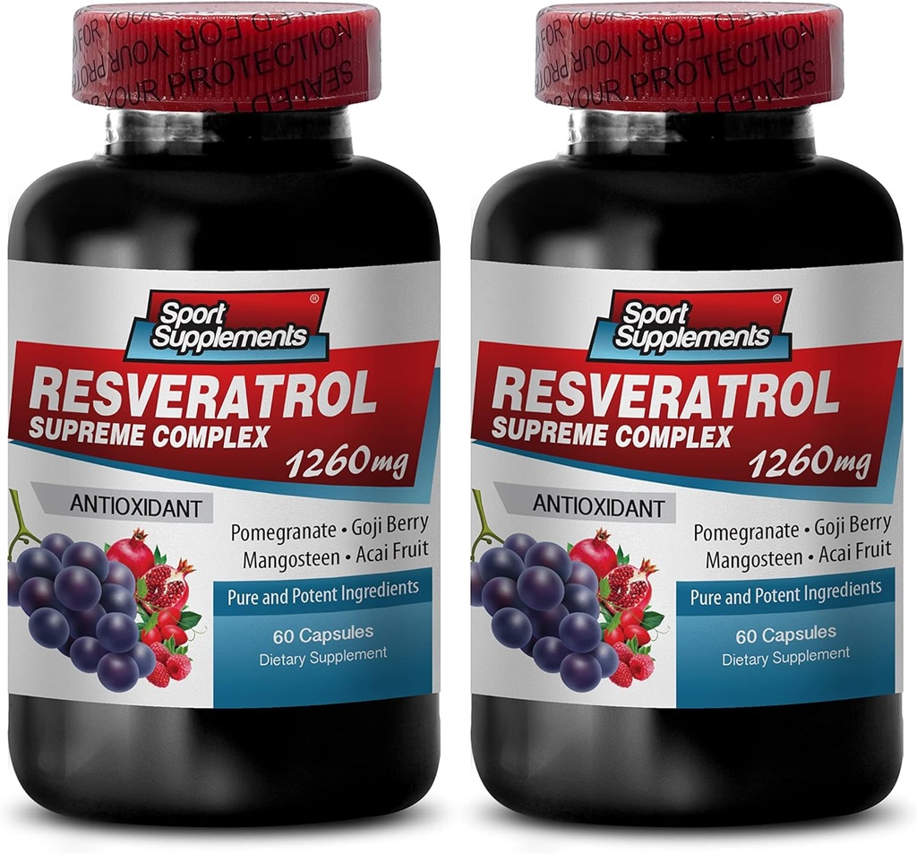 Reveratrol Supreme 1200 mg Maximum Power Plus 1200 Red Wine Suplemen, resveratrol Red Wine, resveratrol antioksidant, Red Wine Extract dengan resveratrol, Anggur Merah Grape 2 Botol