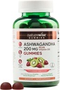 NatureWise Ashwagandha Gummies - Mansikkakiivut - KSM-66 D3-vitamiinilla - Calming Mood Support - Kasvissyöjä - Ei-GMO, Liivate ja Gluteeniton - 90 Count[45-päivä tarjonta]