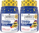 Zarbee's Kids Melatonin Gummies with 1mg Melatonin, Kids Sleep Gummy, Promotes Peaceful Sleep, Drug-Free, Non-Habit-Forming, Natural Strawberry, 60 ct (Pack of 2)