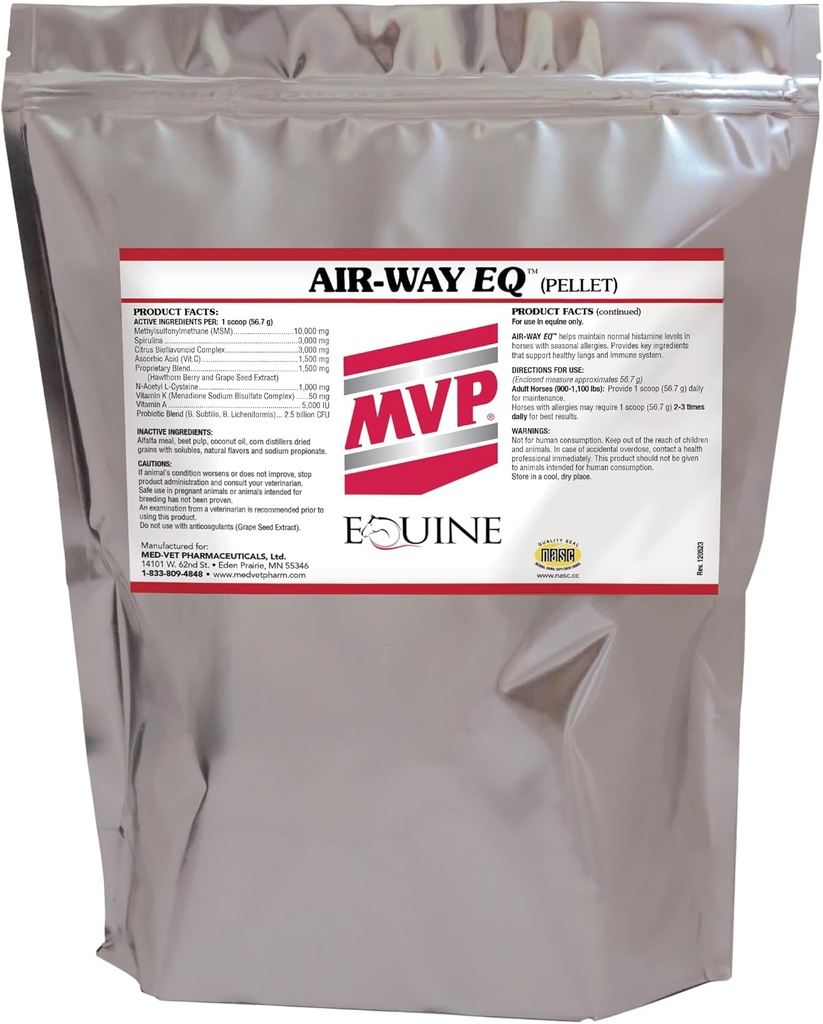 MVP Air-Way EQ (5lb) Supports Healthy Lung Function and Seasonal Allergy Support in Horses