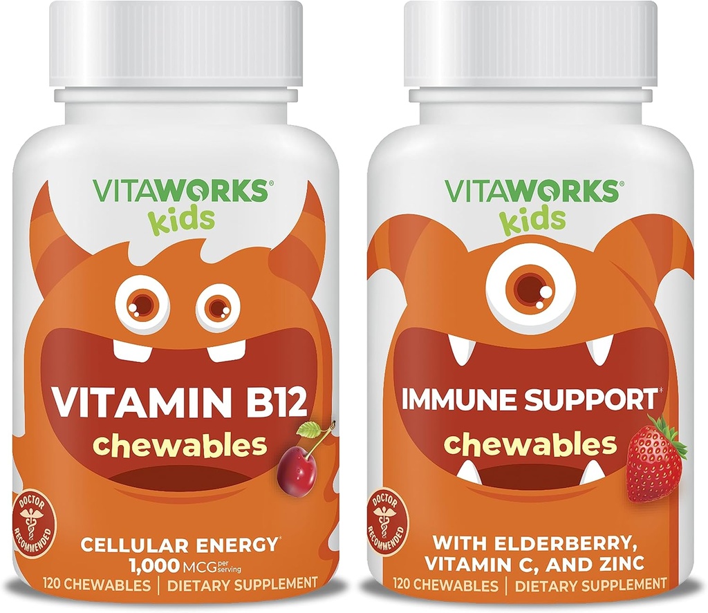 B12 bitamina + Elderberry + Zinc + C Chewables Bundle