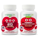 VitaWorks Kids Vitamin B12 Chewables + Elderberry + Zinc + C Chewables Bundle