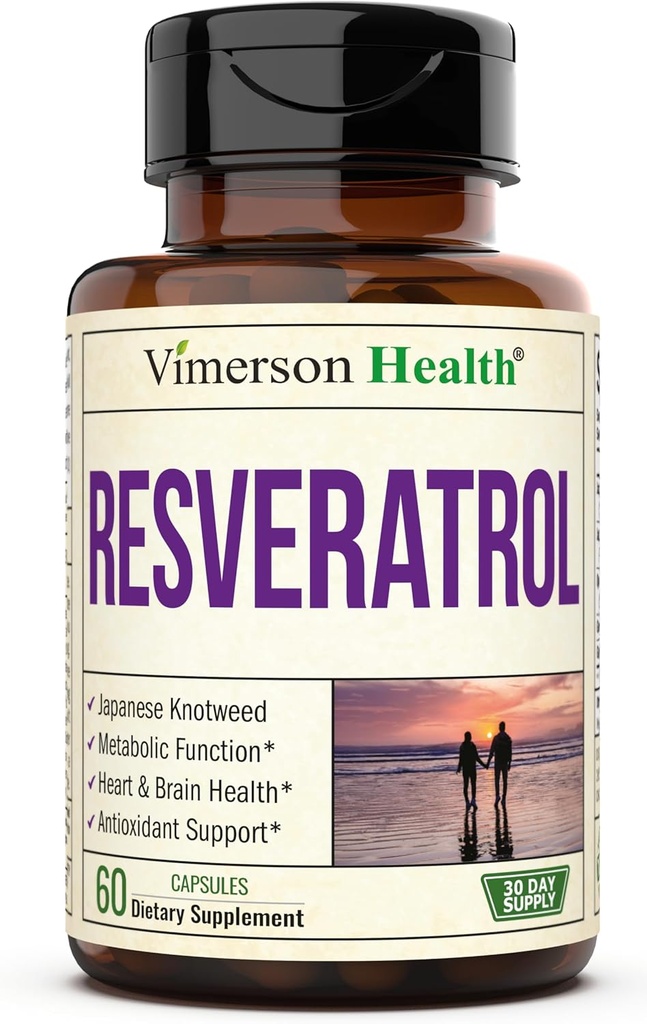 xaponés Knotweed Capsules - Resveratrol Suplemento con 1000mg Xapón Knotweed, extracto de té verde, quercetina, extracto de uva. Antioxidante potente para un envellecemento saudable e apoio cardiovascular.