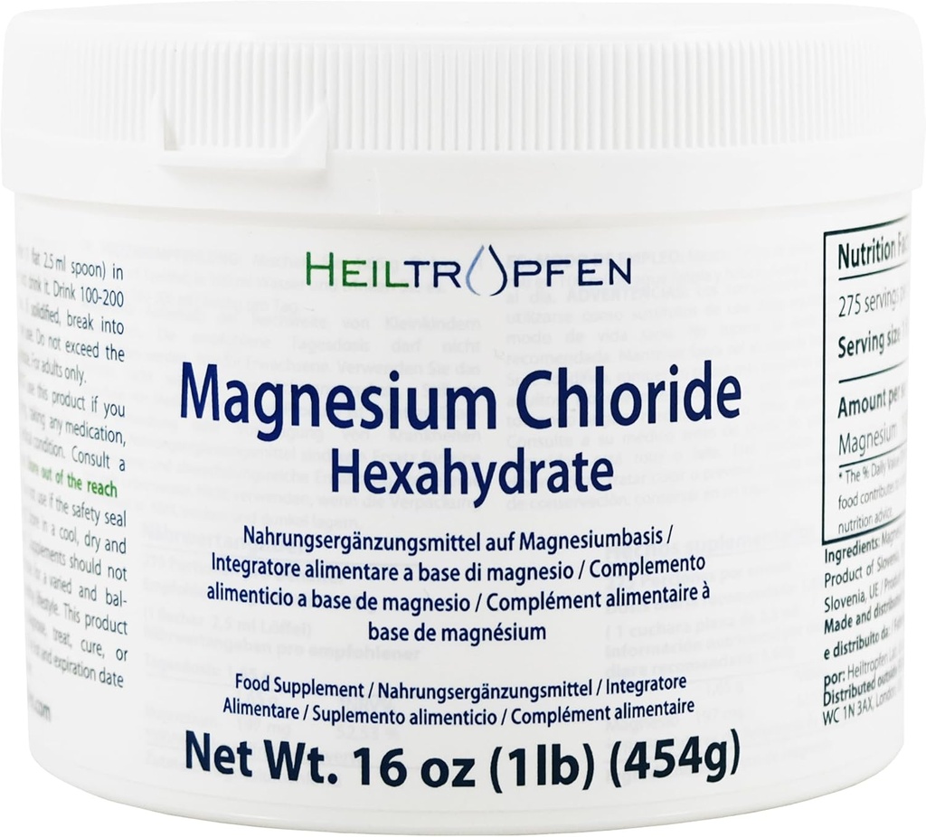 1 Pound Magnesium Chloride Hexahydrat Mex124; Farmaceutiske Grade Ingredienser