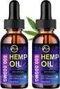 Hemp Oil Extract Drops 1,200,000mg - Landare naturalaren dieta osagarria Stress Relief/SLEP Aid, Rich in Omega 3 6 9 eta bitamina E