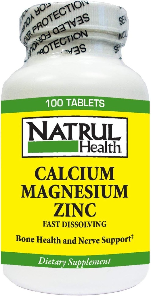 NAT-Rul Health Calcium/Magnesium Plus Zinc Tablets - 100 Ea