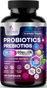 60亿 CPU - 10 Probiotic Strains & Prebiotics - 消化性口腔健康,免疫支持和偶发便秘,气体和布洛廷 - 女性和男性每日补编 - 120 Vegan Capsules