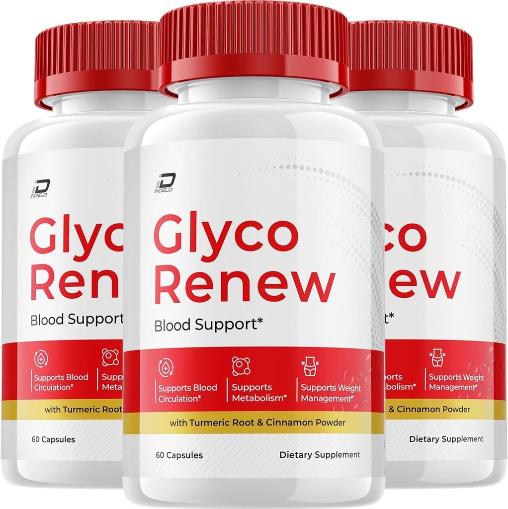 Glyco Renew Capsules, GlycoRenew Advanced Supplement, Alle natuurlijke formule om gezond niveau te behouden, maximale sterkte dagelijkse formule, Glyco Renew Capsules Reviews (3 Pack - 180 Capsules)