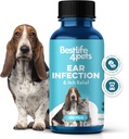 Itch Relief and Ear Infection Treatment for Dogs ' Cats, Natural Ear Mites Treatment for Cats and Dogs Soothes Itchy Ears, Reduces Swelling, Otitis, Pain ' Inflammation, 400 easy to give Tiny Pills