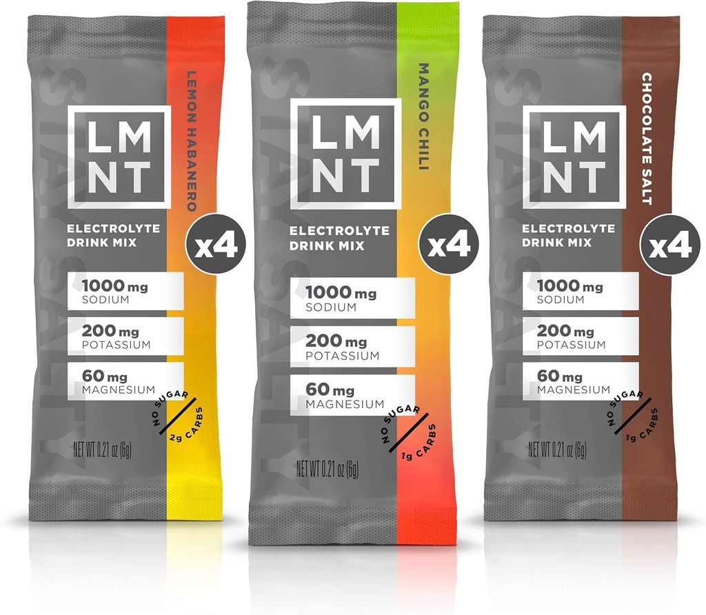LMNT Ketolyte Toz Paketleri | Paleo Hydration Drink Mix | No Sugar, No Yapay Malzemeler | Fiesta Pack | 12 Stick Packs