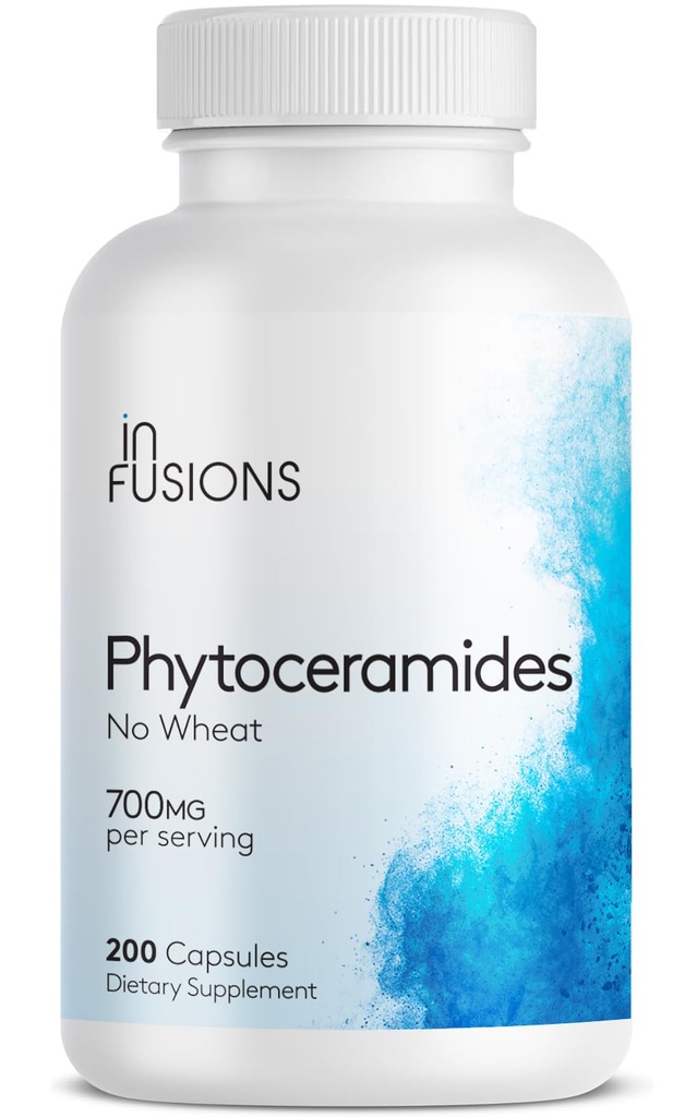 Phytoceramides 200 Capsules Skin Repair Rejuvenation Anti-Aging Support Plant-derived Ceramides 700mg Gluten Free Non-GMO